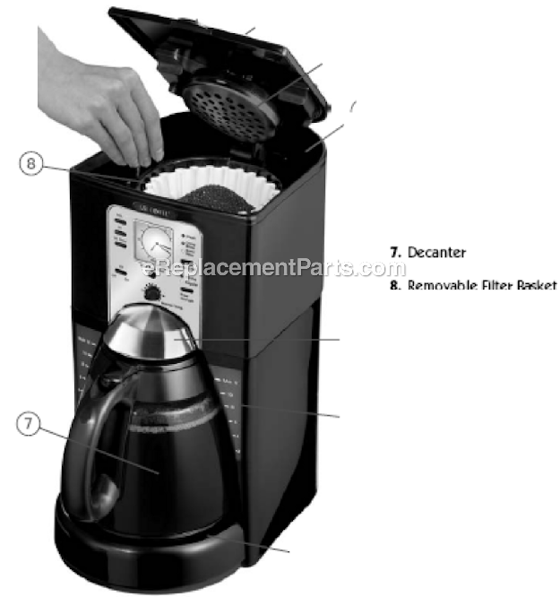 Mr. Coffee FTX44 Coffee Maker Page A Diagram