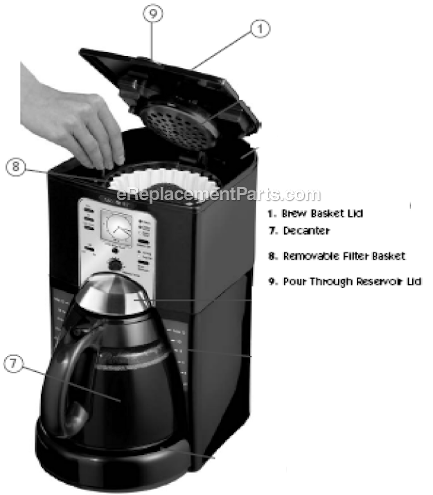 Mr. Coffee FTXSS43 Coffee Maker Page A Diagram