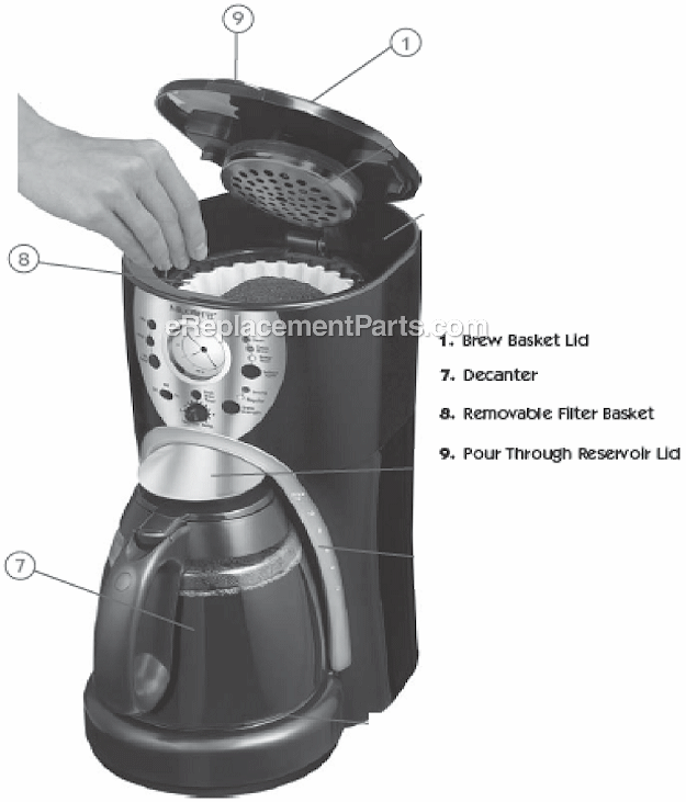 Mr. Coffee ISX46 Coffee Maker Page A Diagram