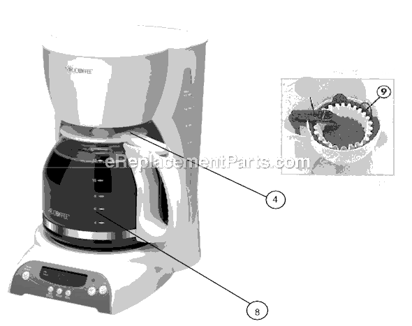 Mr. Coffee SKX20 Coffee Maker Page A Diagram