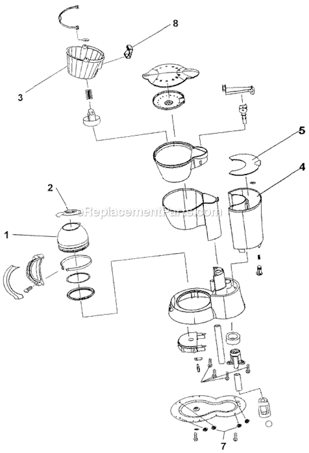 Mr  Coffee Sp4 Parts List And Diagram   Ereplacementparts Com