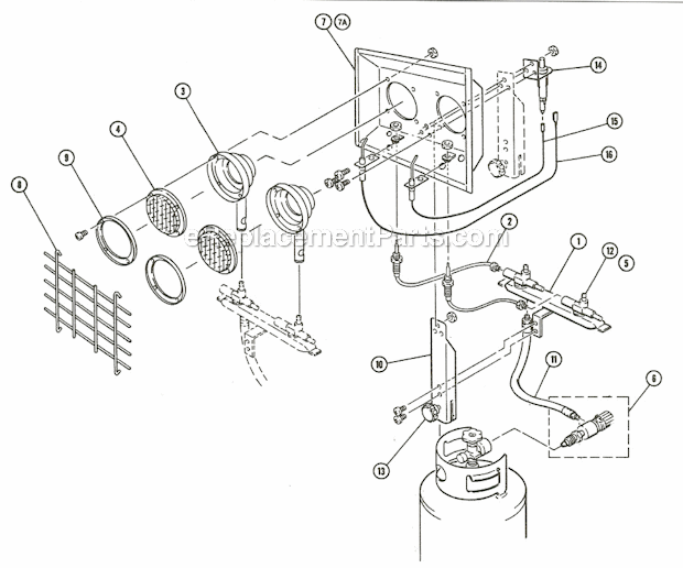 Mr. Heater MH24TS Gas-Fired Infra-Red Portable Heater Page A Diagram