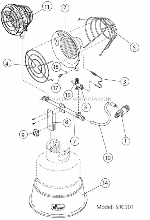 Mr  Heater Src30t Parts List And Diagram