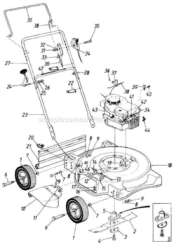 MTD 11050-8 (1988) Lawn Mower Page A Diagram