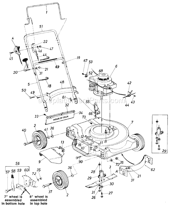 MTD 11062-7 (1987) Lawn Mower Page A Diagram