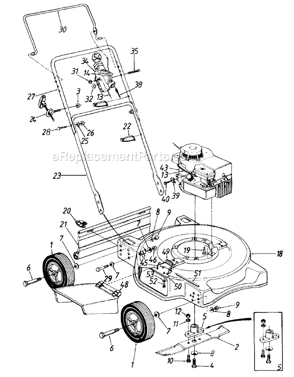 MTD 112-050R352 (1992) Lawn Mower Page A Diagram