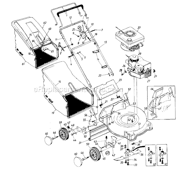 MTD 112-410R054 (1992) Lawn Mower Page A Diagram
