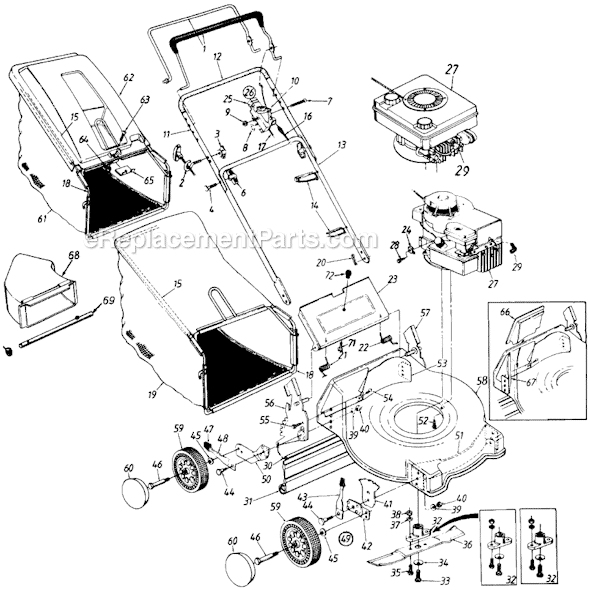 MTD Gold 113-420A977 (1993) Push Walk-Behind Mower Page A Diagram