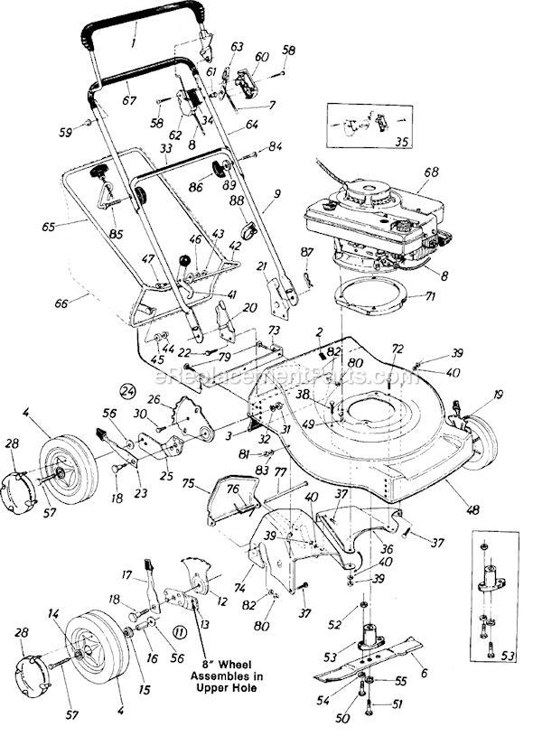 MTD 11301S (1985) Lawn Mower Page A Diagram