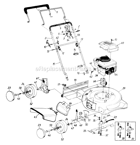 MTD 114-735A302 (1994) Push Walk-Behind Mower Page A Diagram