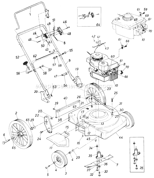 MTD 116-500-000 (1986) Push Mower Page A Diagram