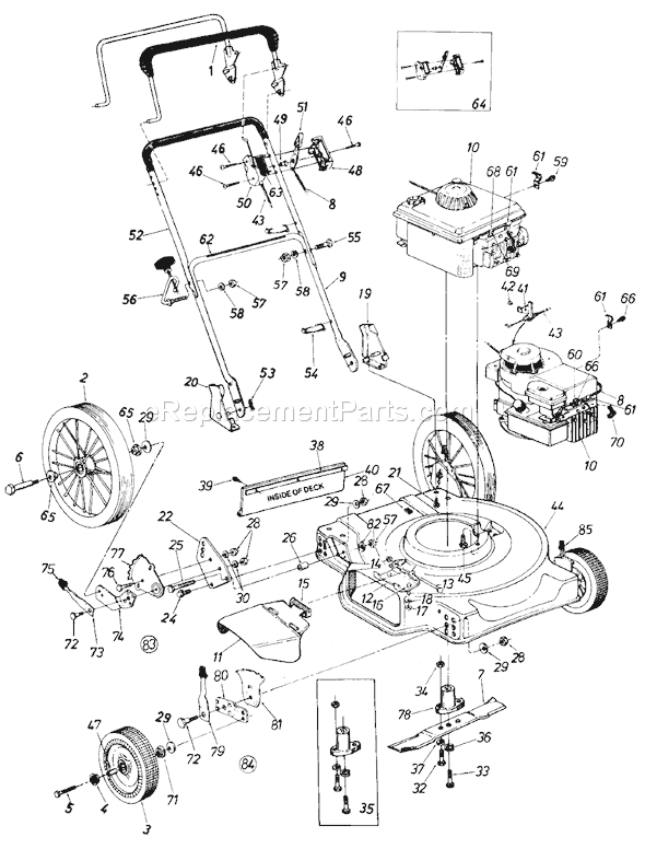 MTD 117-502-000 (1987) Lawn Mower Page A Diagram