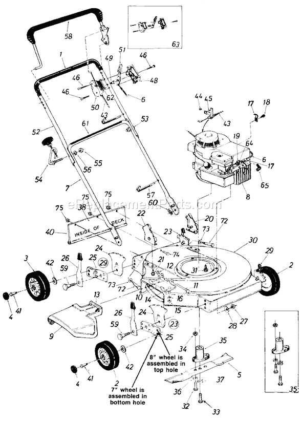 MTD 11702-7 (1987) Lawn Mower Page A Diagram