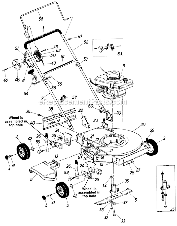 MTD 11702S (1985) Lawn Mower Page A Diagram