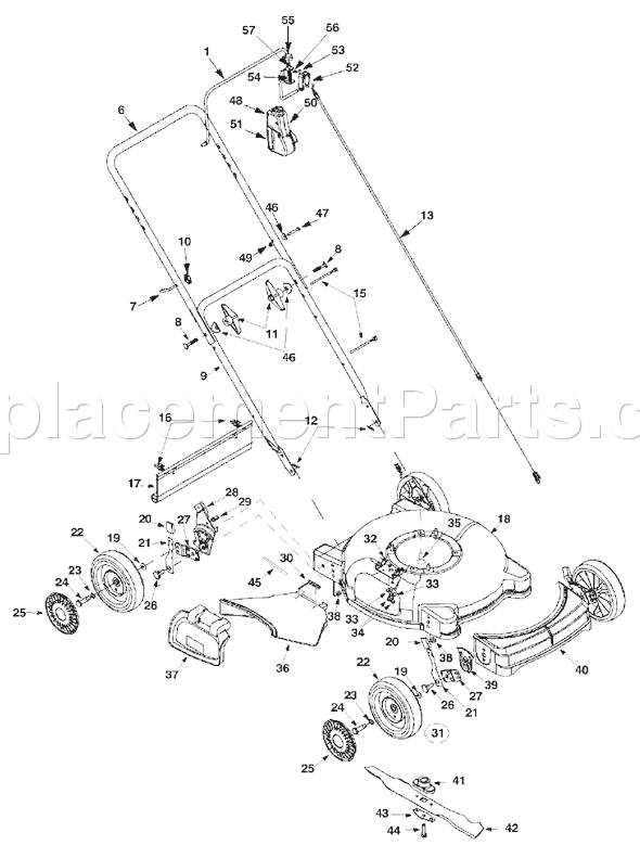 Yard Man 11A-106I701 (2002) Lawn Mower Page A Diagram