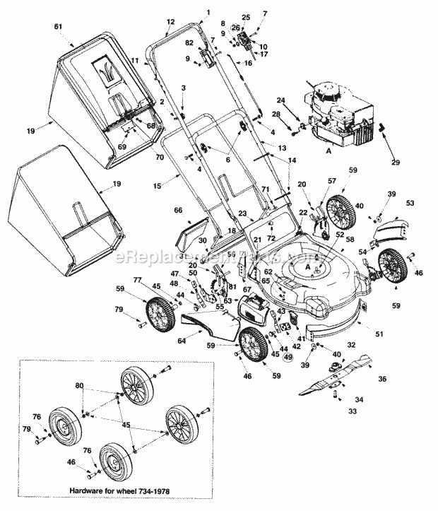 MTD 11A-439G129 (2000) Lawn Mower General_Assembly Diagram