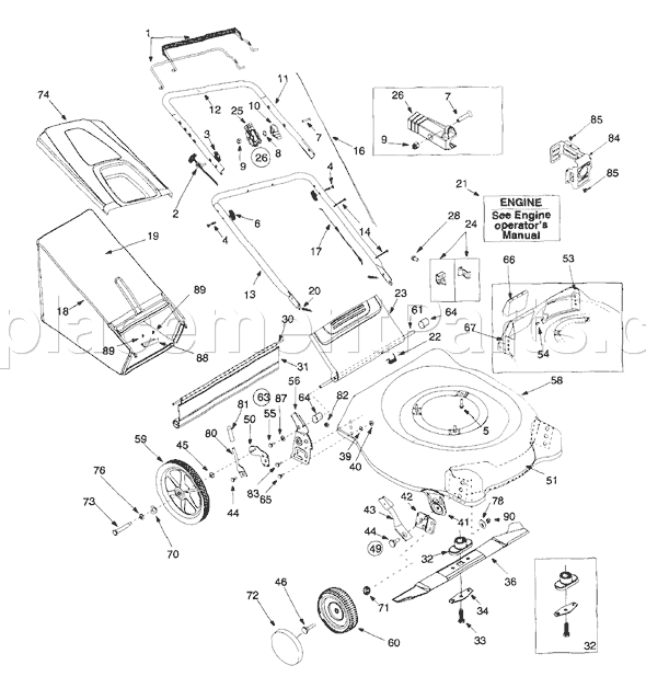 Yard Man 11A-519C401 (1999) Lawn Mower Page A Diagram