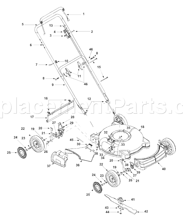 Yard Man 11B-106C401 (2003) Lawn Mower Page A Diagram
