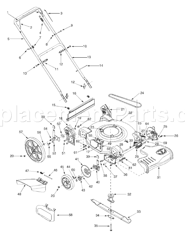 Bolens 12A-526L163 (2003) Self-Propelled Walk-Behind Mower Page A Diagram