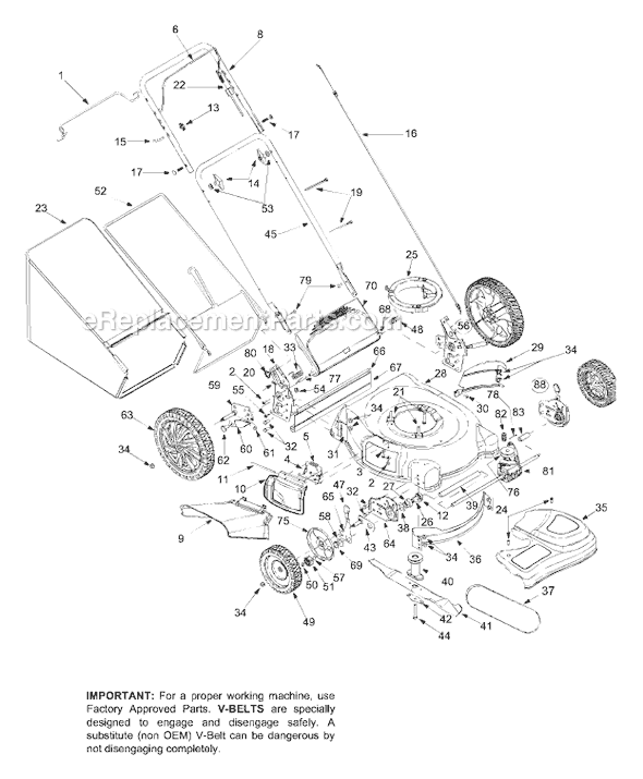 MTD Pro 12A-567A131 (2004) Walk-Behind Mower Page A Diagram