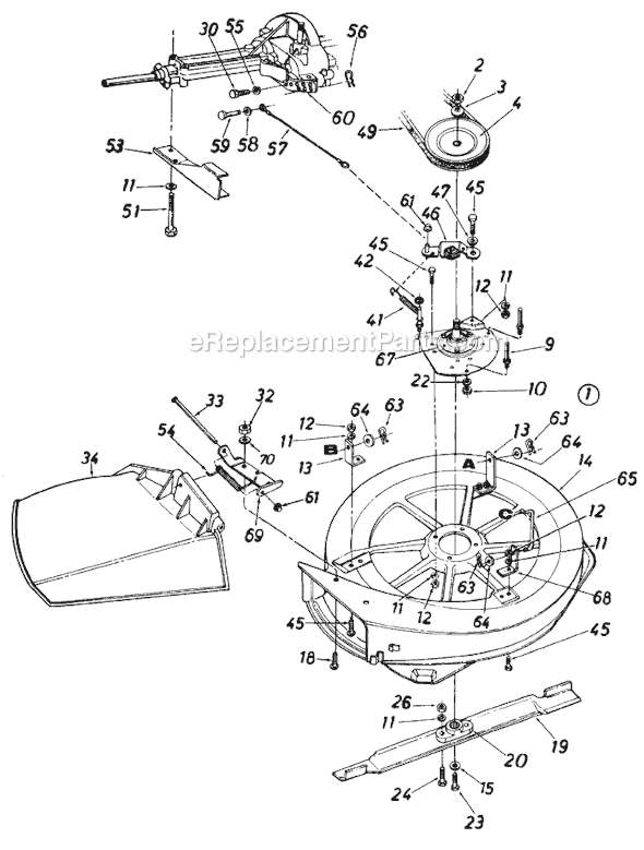 MTD 130-510B704 (1990) Lawn Tractor Page A Diagram