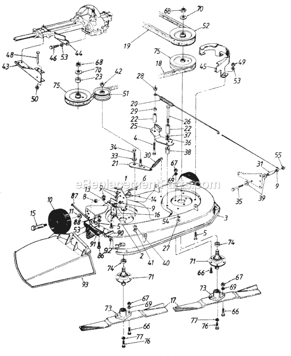 MTD 130-530D145 (1990) Lawn Tractor Page A Diagram
