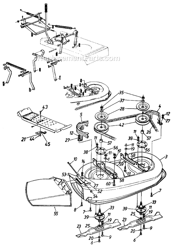 MTD 130-836-709 (1990) Lawn Tractor Page A Diagram