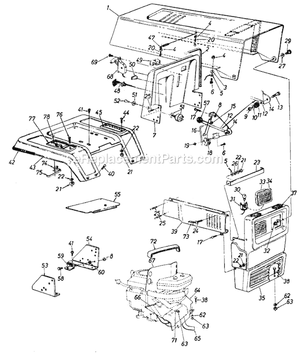 MTD 131-803H000 (Deck H) (1991) Lawn Tractor Page A Diagram