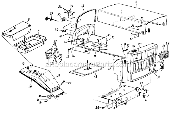 MTD 139-540-000 (1989) (Style 0) Lawn Tractor Page A Diagram