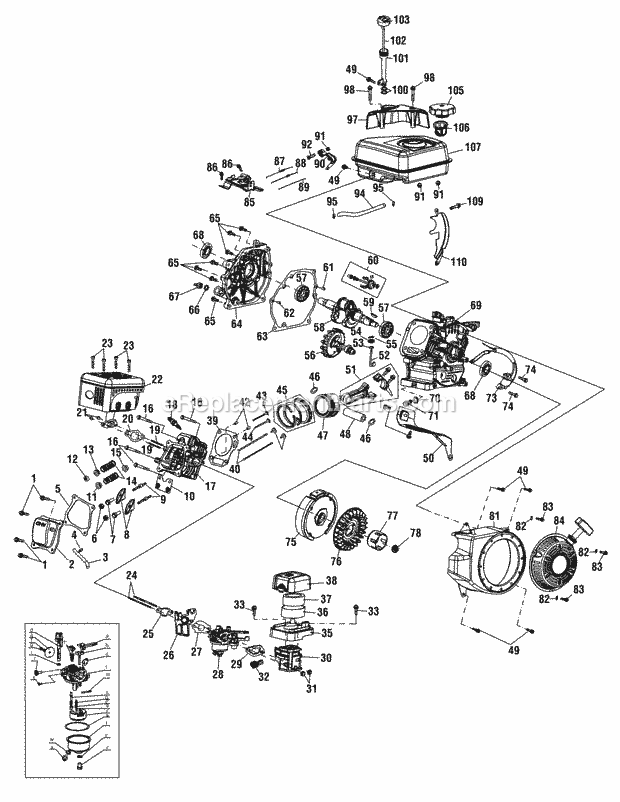 MTD 170-V0A Engine Engine_Assembly_170-V0A Diagram