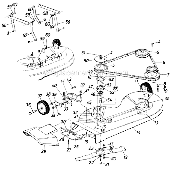 MTD 190-800-382 (1987) Lawn Tractor Page A Diagram