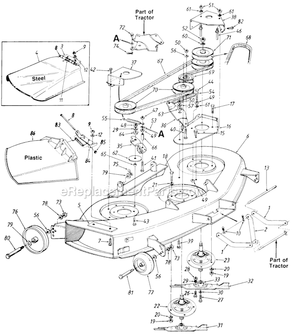MTD 190-806-000 (1989) Lawn Tractor Page A Diagram