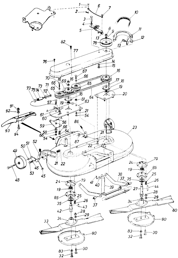 MTD 190-844-000 (1989) Lawn Tractor Page A Diagram