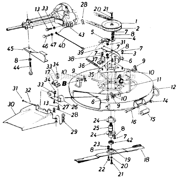 MTD 195-796-977 (1985) Lawn Tractor Page A Diagram