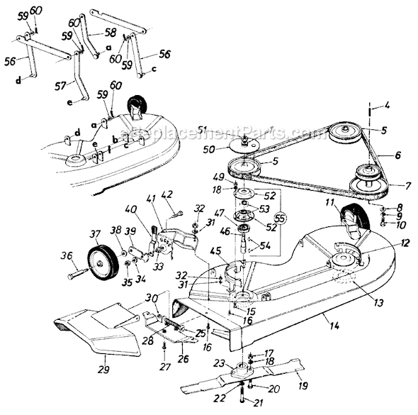 MTD 196-800-371 (1986) Lawn Tractor Page A Diagram