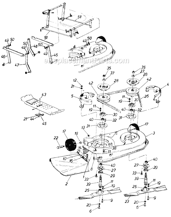 MTD 196-805-009 (1986) Lawn Tractor Page A Diagram