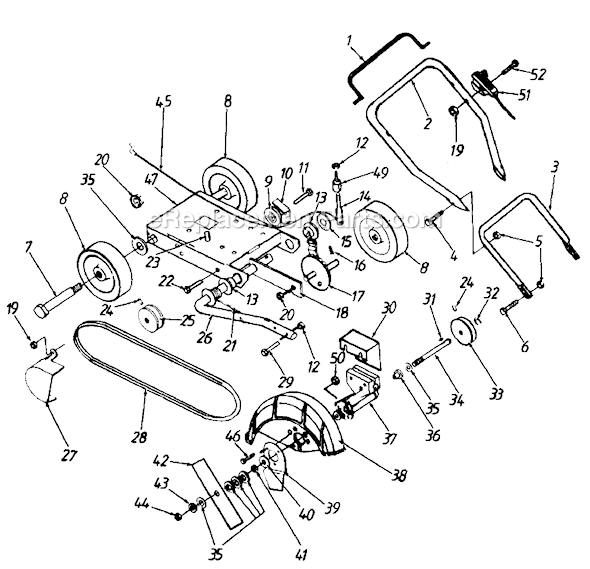 MTD 240-534-401 (1990) Edger Page A Diagram