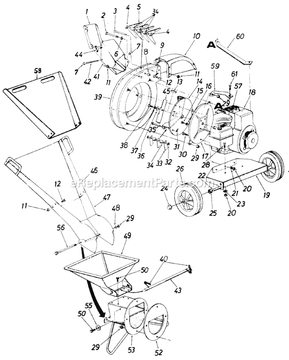 MTD 240650 (1990) Chipper Page A Diagram