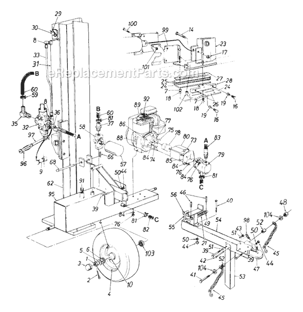 MTD 242-630-129 (06-372643) (1992) Chipper Page A Diagram