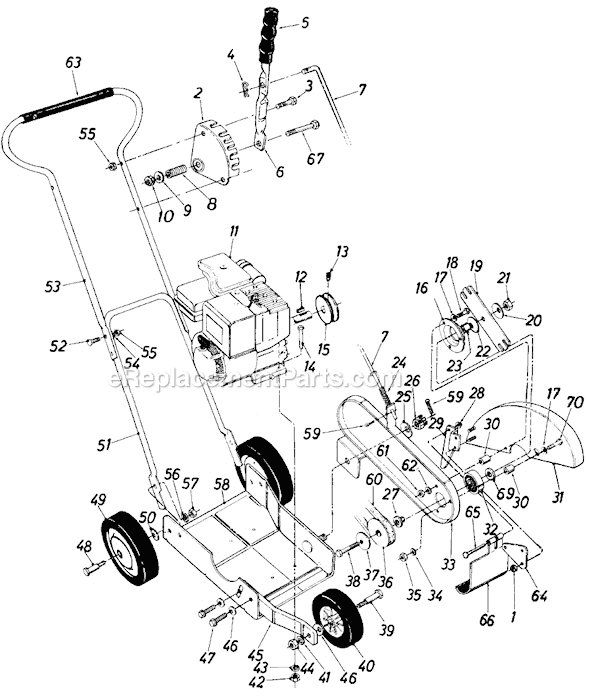 MTD 245-596-000 (1985) Edger Page A Diagram