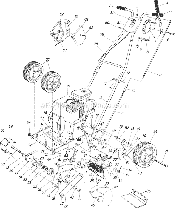 MTD 245-604-713 (1985) Edger Page A Diagram