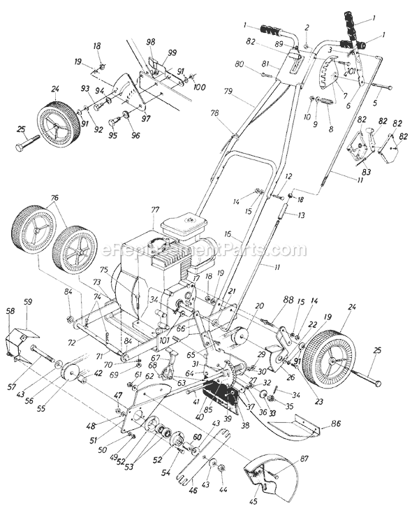 MTD 24604-9 (1989) Edger Page A Diagram
