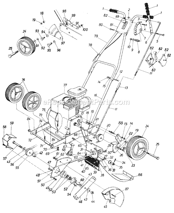MTD 248-604-129 (1988) Edger Page A Diagram