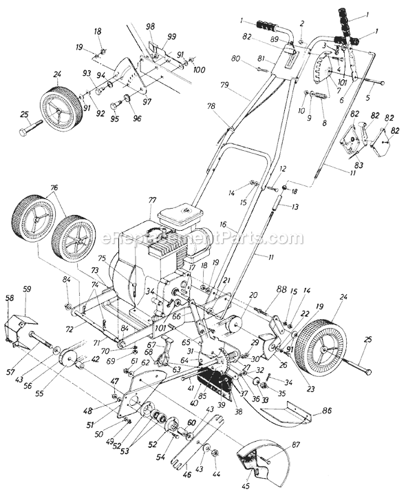 MTD 249-604-307 (1989) Edger Page A Diagram