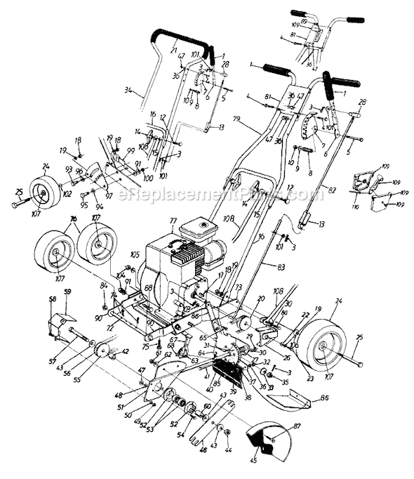 MTD 254-586-304 (1994) Edger Page A Diagram