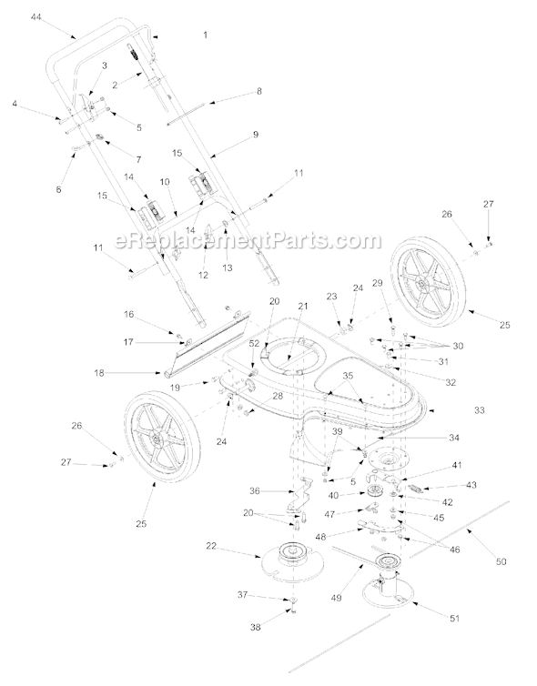 MTD 25A-258L401 (2003) Wheeled Trimmer General Assembly Diagram
