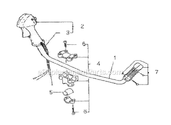 MTD Pro 590-541-301 Trimmer Bicycle Handle Page A Diagram