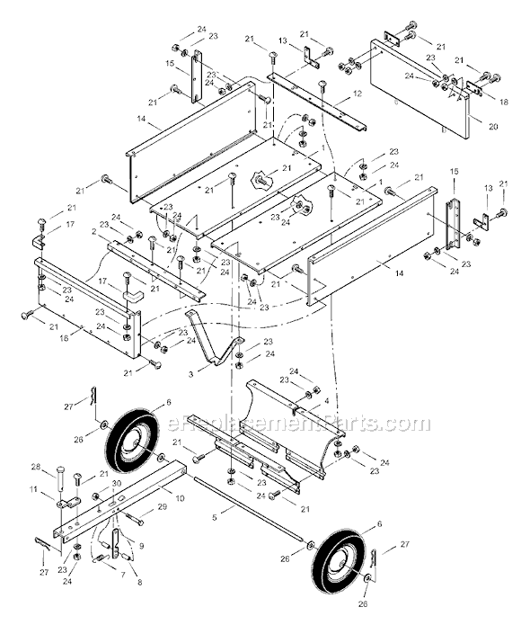 Murray 242009x00A (2003) Utility Dump Cart - 10 cu.ft. Page A Diagram