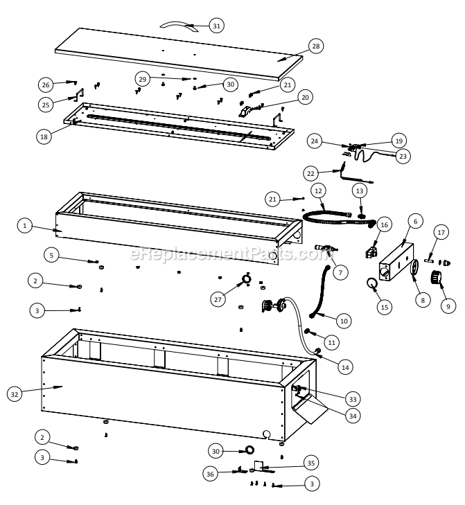 Napoleon GPFL48 48 Inch Linear Patioflame Page1 Diagram