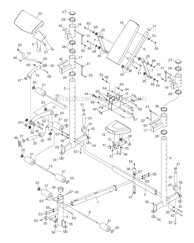 NordicTrack 157180 (E6900) Bench Page A Diagram